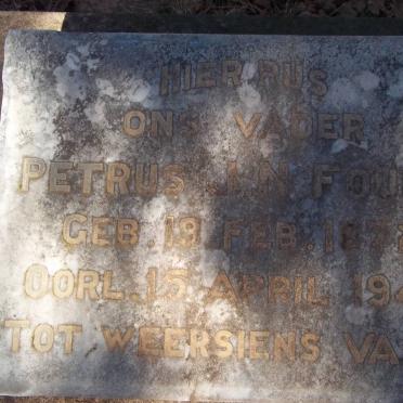 FOURIE Petrus J.N. 1872-1942