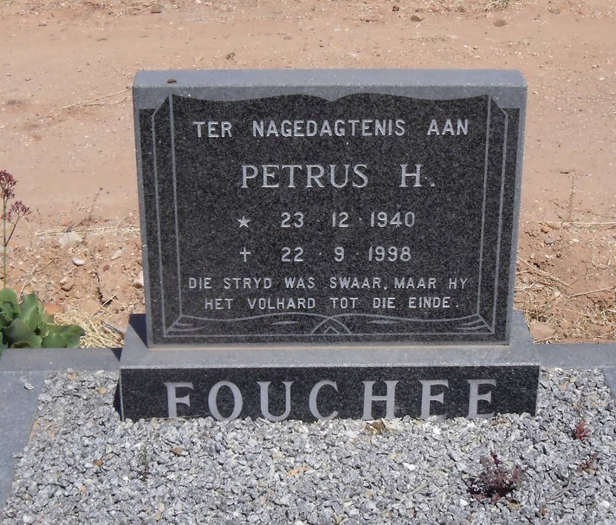 FOUCHEE Petrus H. 1940-1998