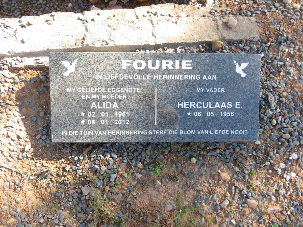 FOURIE Herculaas E. 1956- & Alida 1961-2012