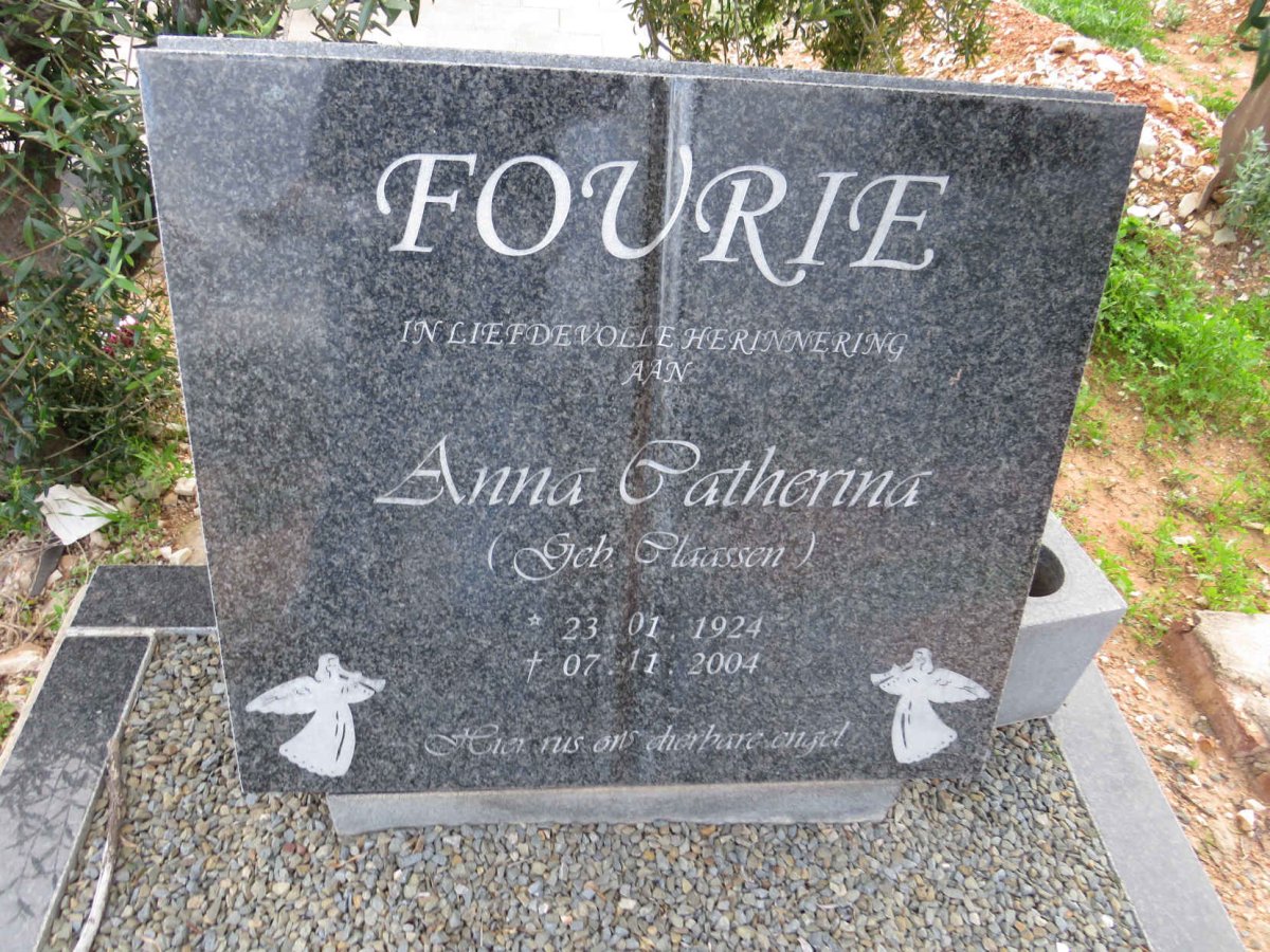 FOURIE Anna Catherina nee CLAASSEN 1924-2004