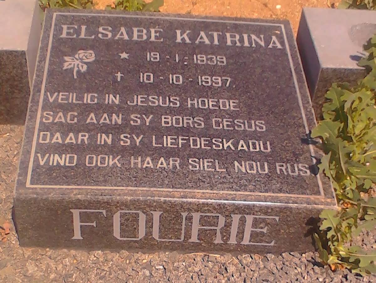 FOURIE Elsebe Katrina 1939-1997