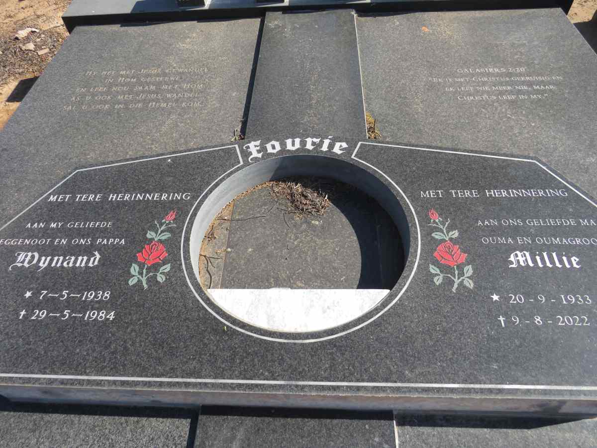 FOURIE Wynand 1938-1984 & Millie 1933-2022