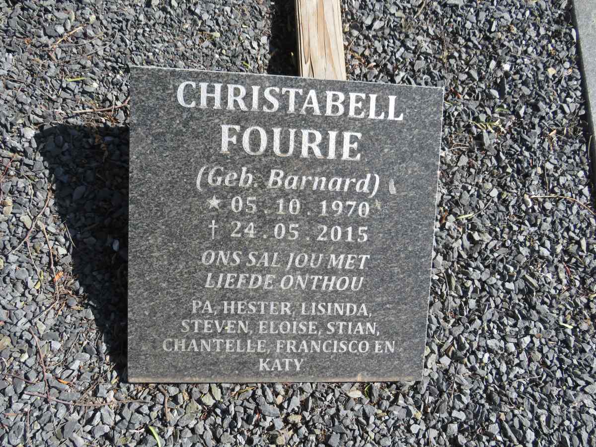 FOURIE Christabell nee BARNARD 1970-2015