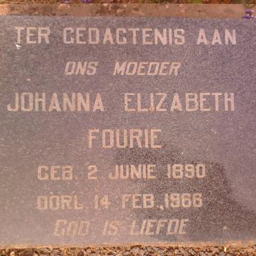 FOURIE Johanna Elizabeth 1890-1966