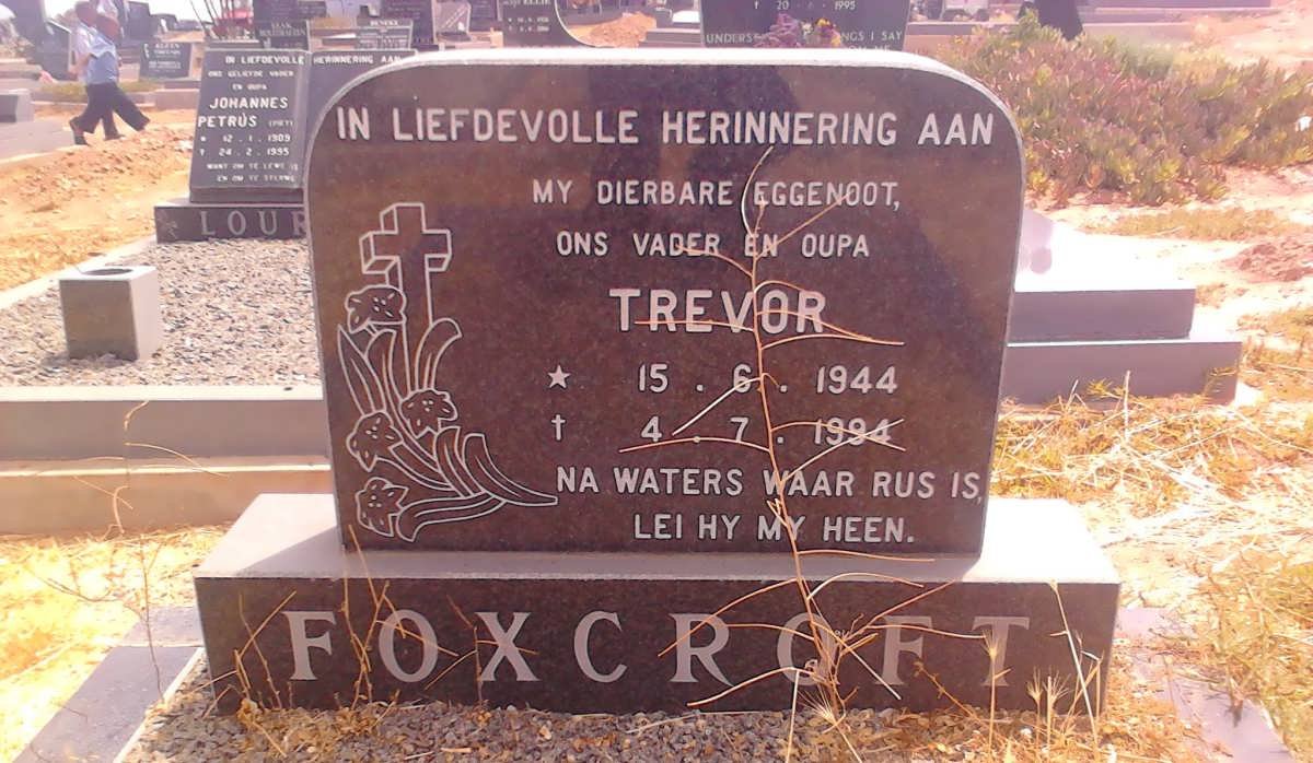 FOXCROFT Trevor 1944-1994