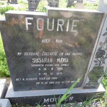 FOURIE Susarah Maria also YOUNG nee CRONJE 1910-1970