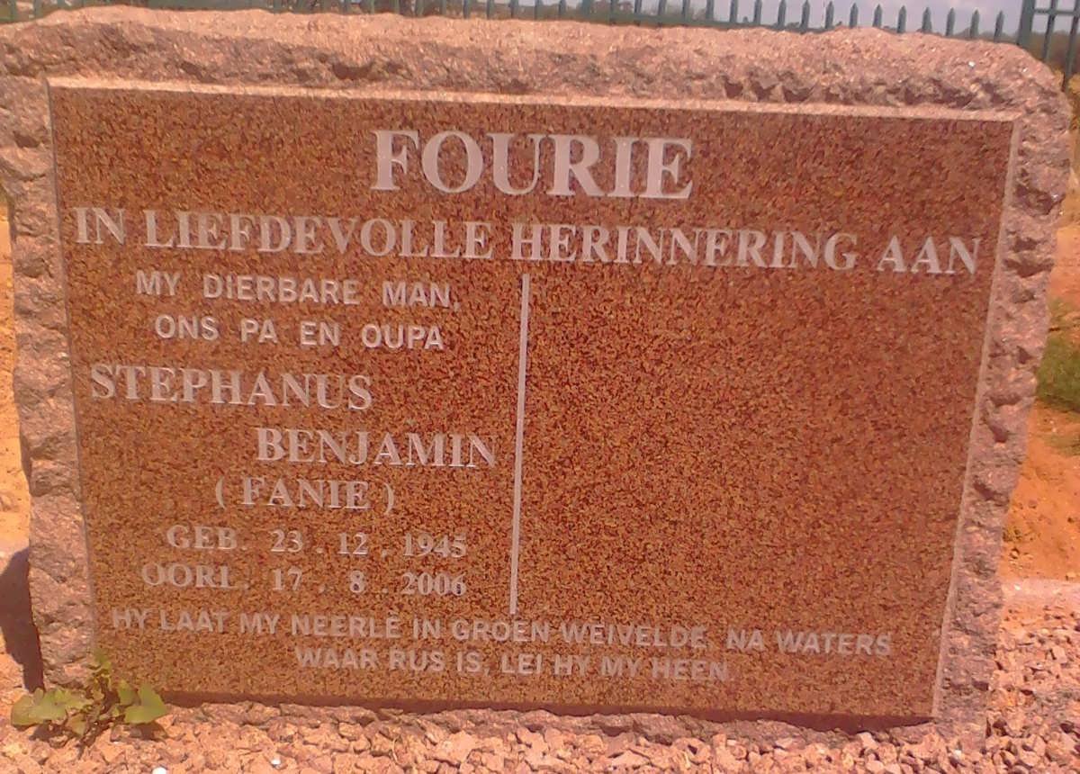 FOURIE Stephanus Benjamin 1945-2006