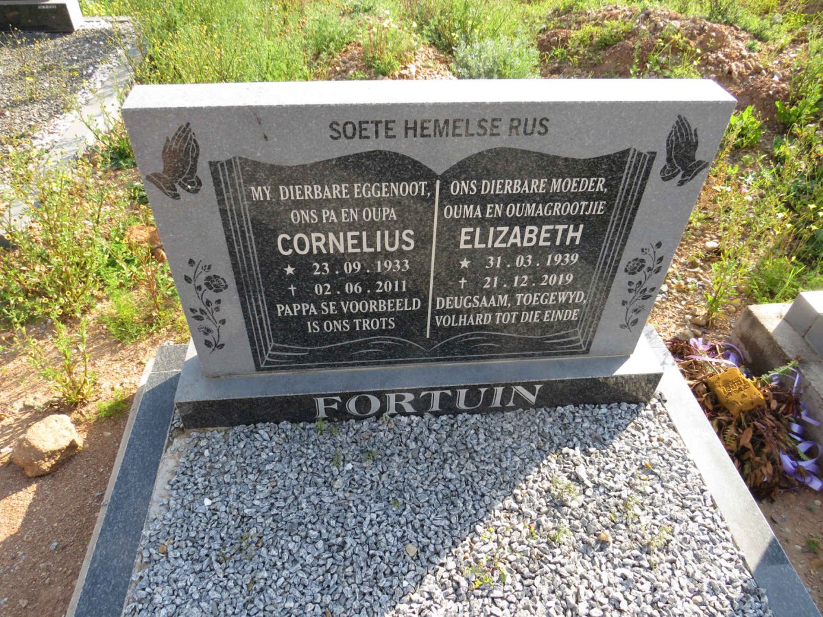 FORTUIN Cornelius 1933-2011 & Elizabeth 1939-2019