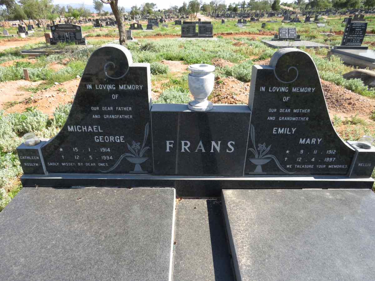 FRANS Michael George 1914-1994 & Emily Mary 1912-1997