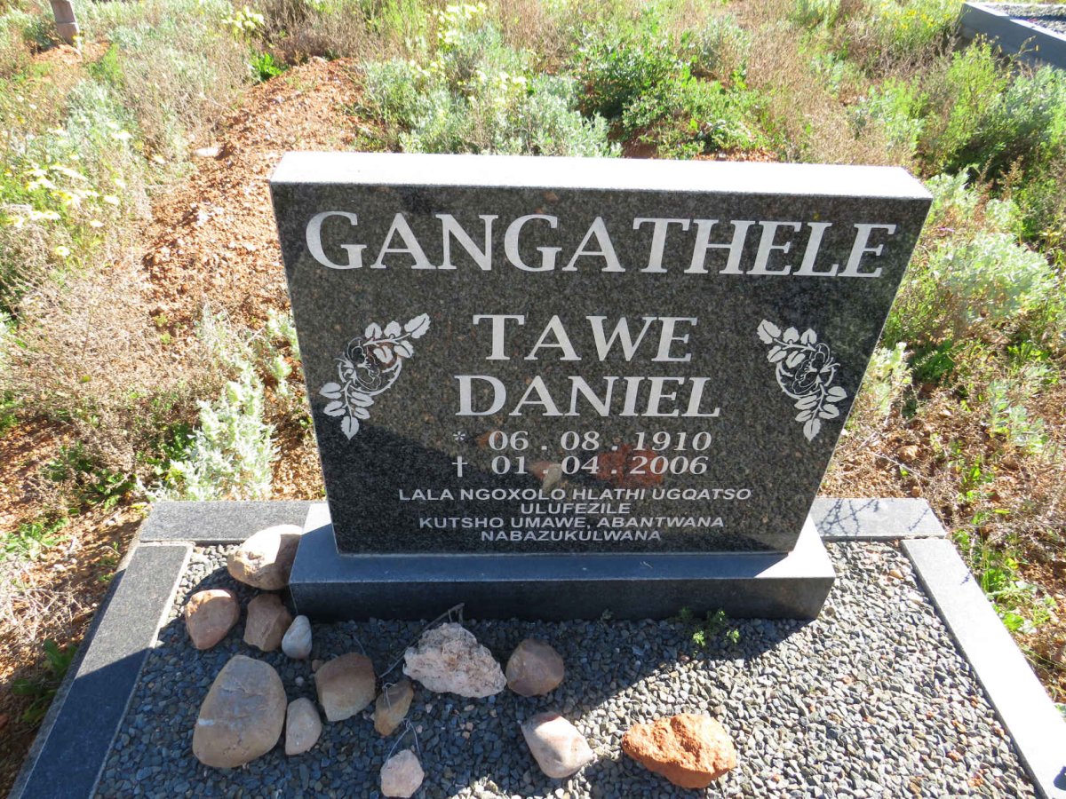 GANGATHELE Tawe Daniel 1910-2006