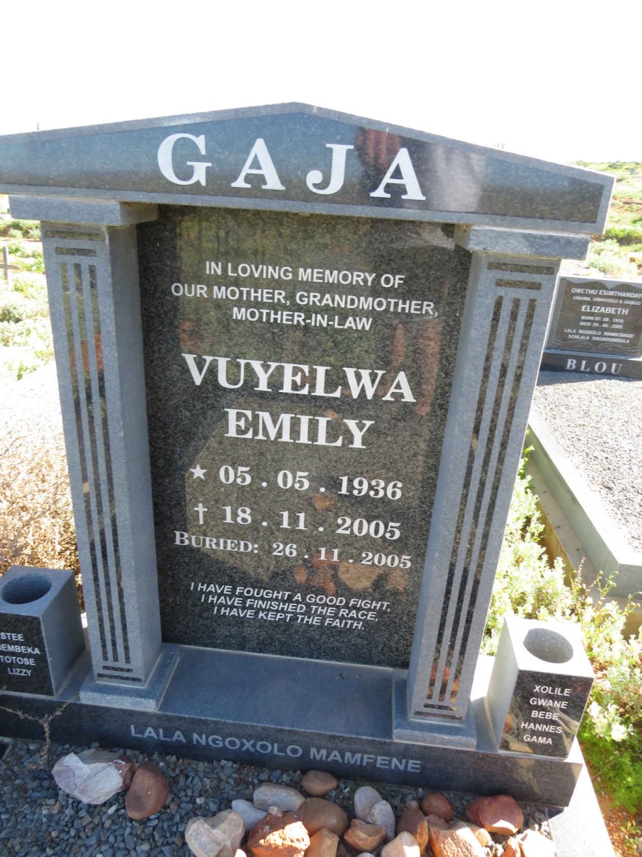 GAJA Vuyelwa Emily 1936-2005