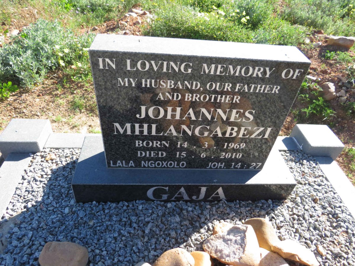 GAJA Johannes Mhlangabezi 1969-2010