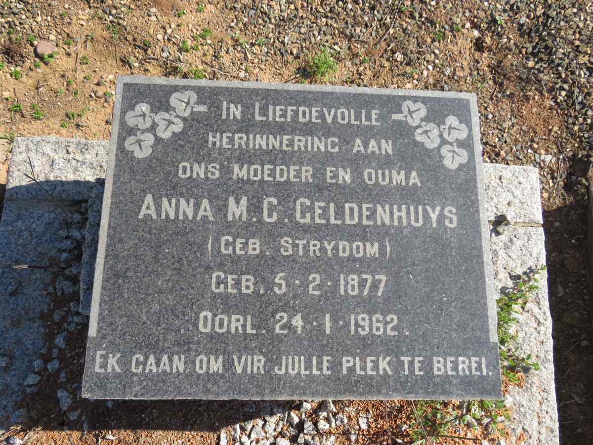 GELDENHUYS Anna M.C. nee STRYDOM 1877-1962