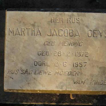 GEYSER Martha Jacoba nee MEIRING 1872-1957