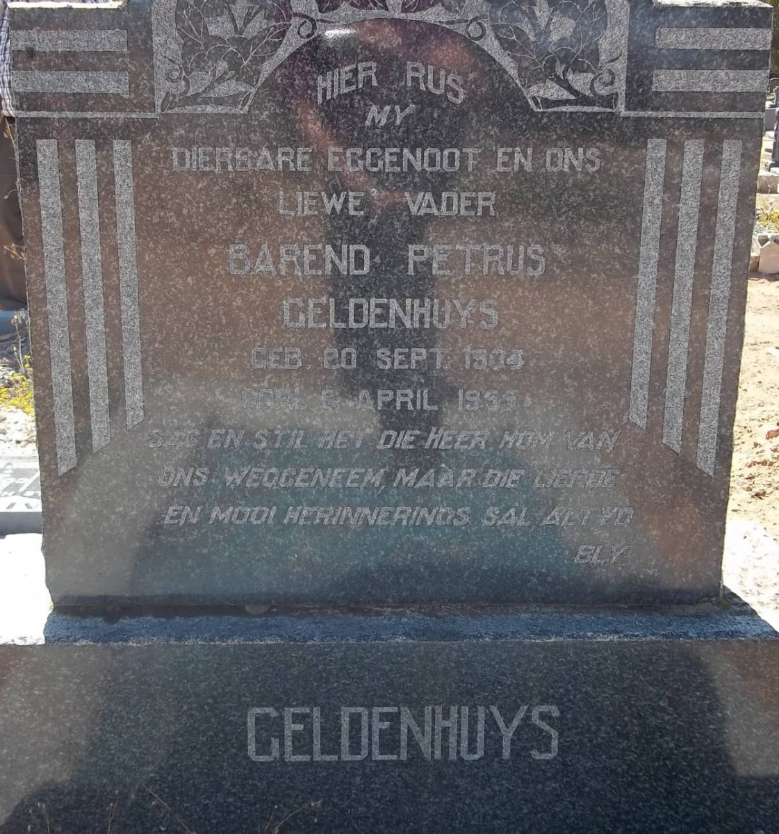 GELDENHUYS Barend Petrus 1904-1955