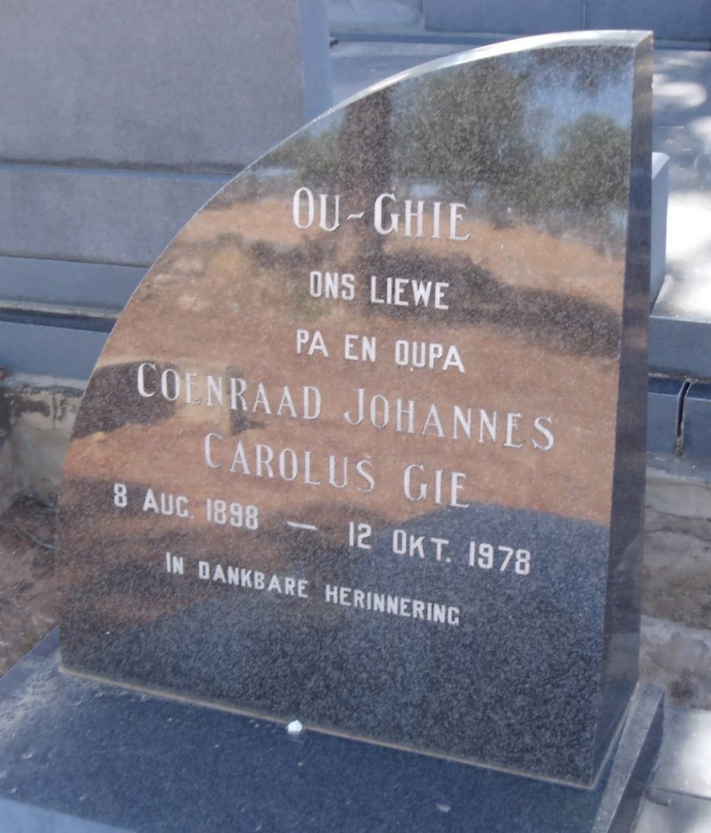 GIE Coenraad Johannes Carolus 1898-1978