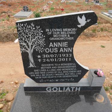 GOLIATH Annie 1933-2011