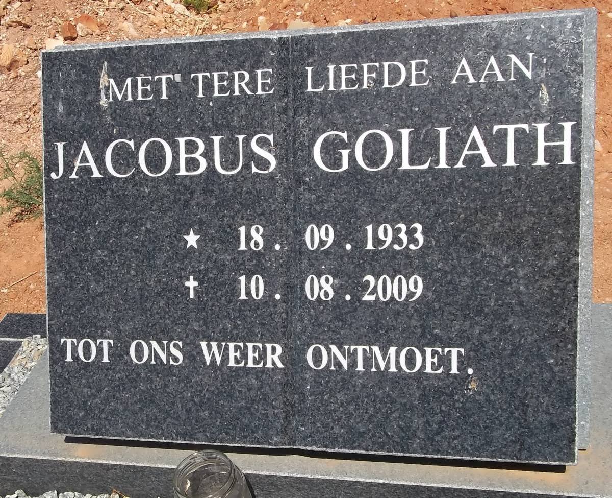 GOLIATH Jacobus 1933-2009