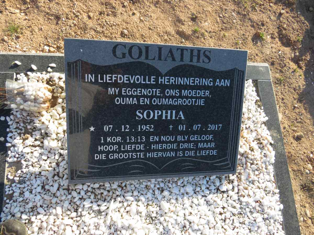 GOLIATHS Sophia 1952-2017