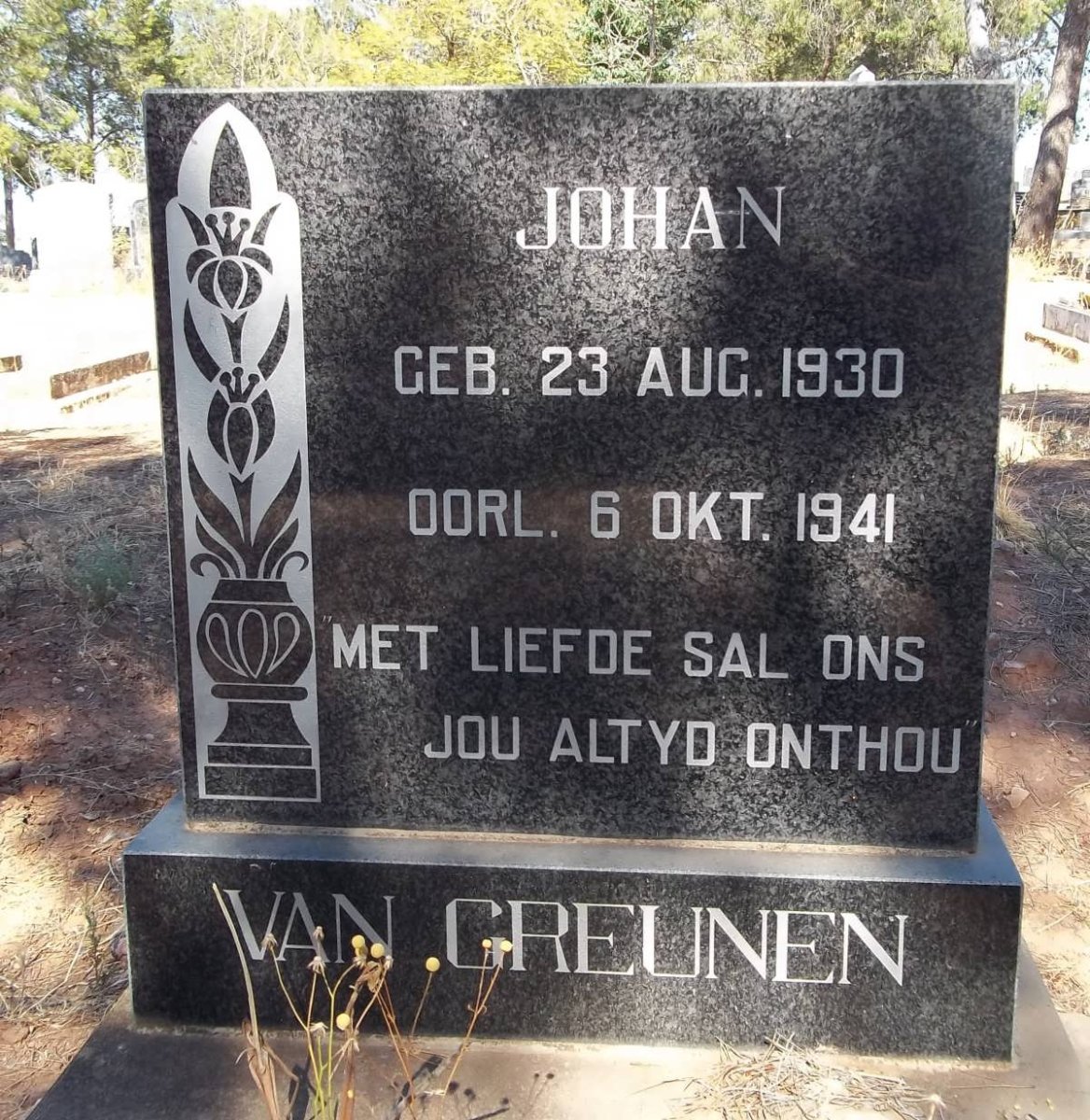 GREUNEN Johan, van 1930-1941
