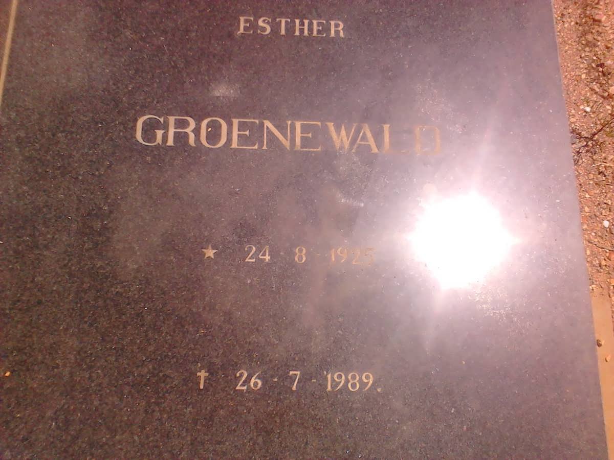 GROENEWALD Esther 1925-