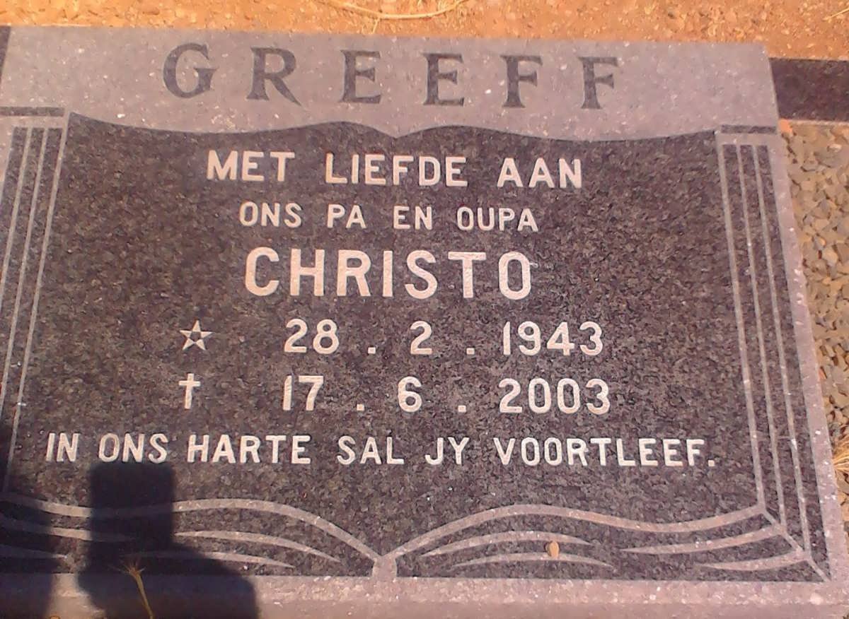 GREEFF Christo 1943-2003