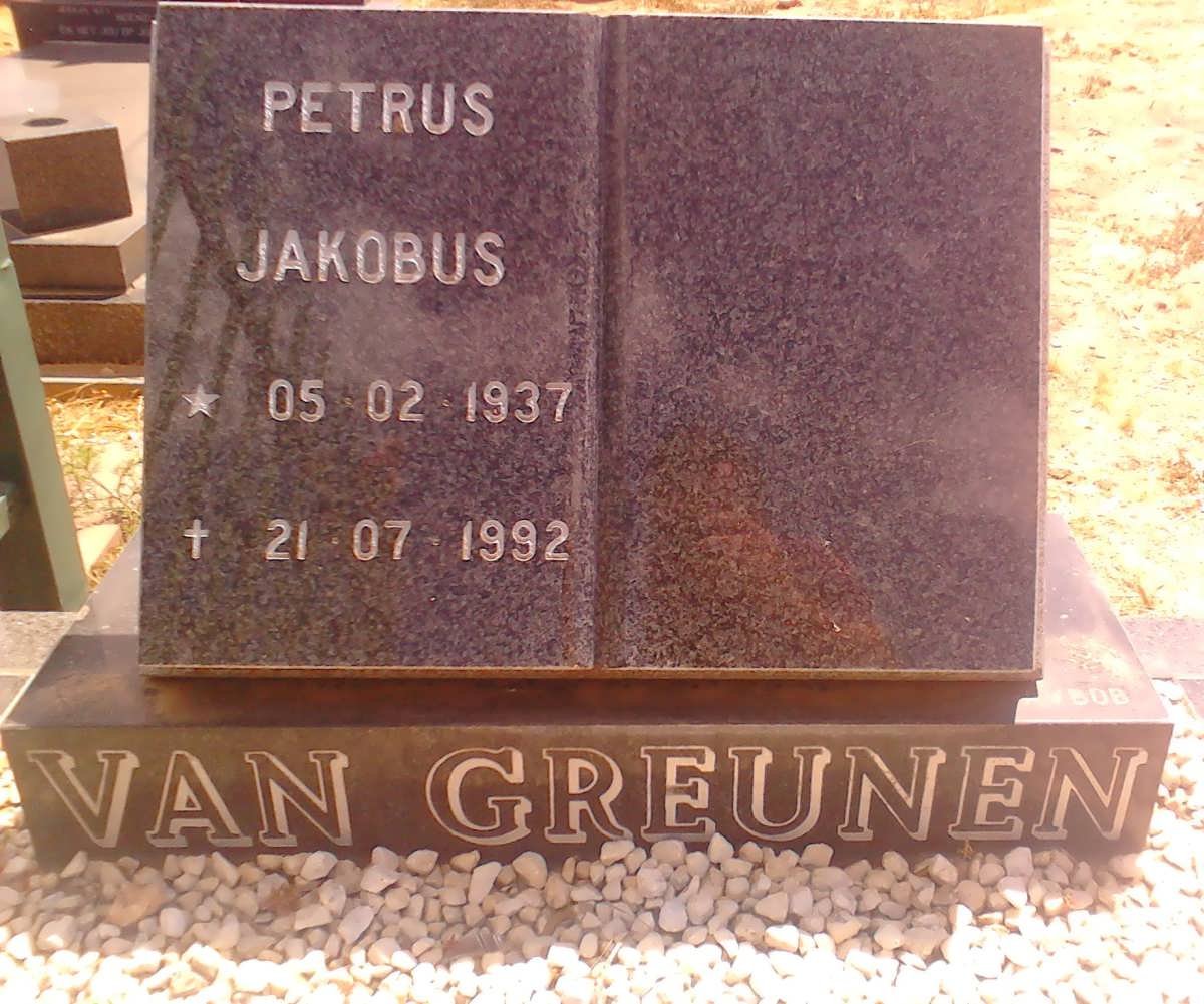 GREUNEN Petrus Jakobus, van 1937-1992