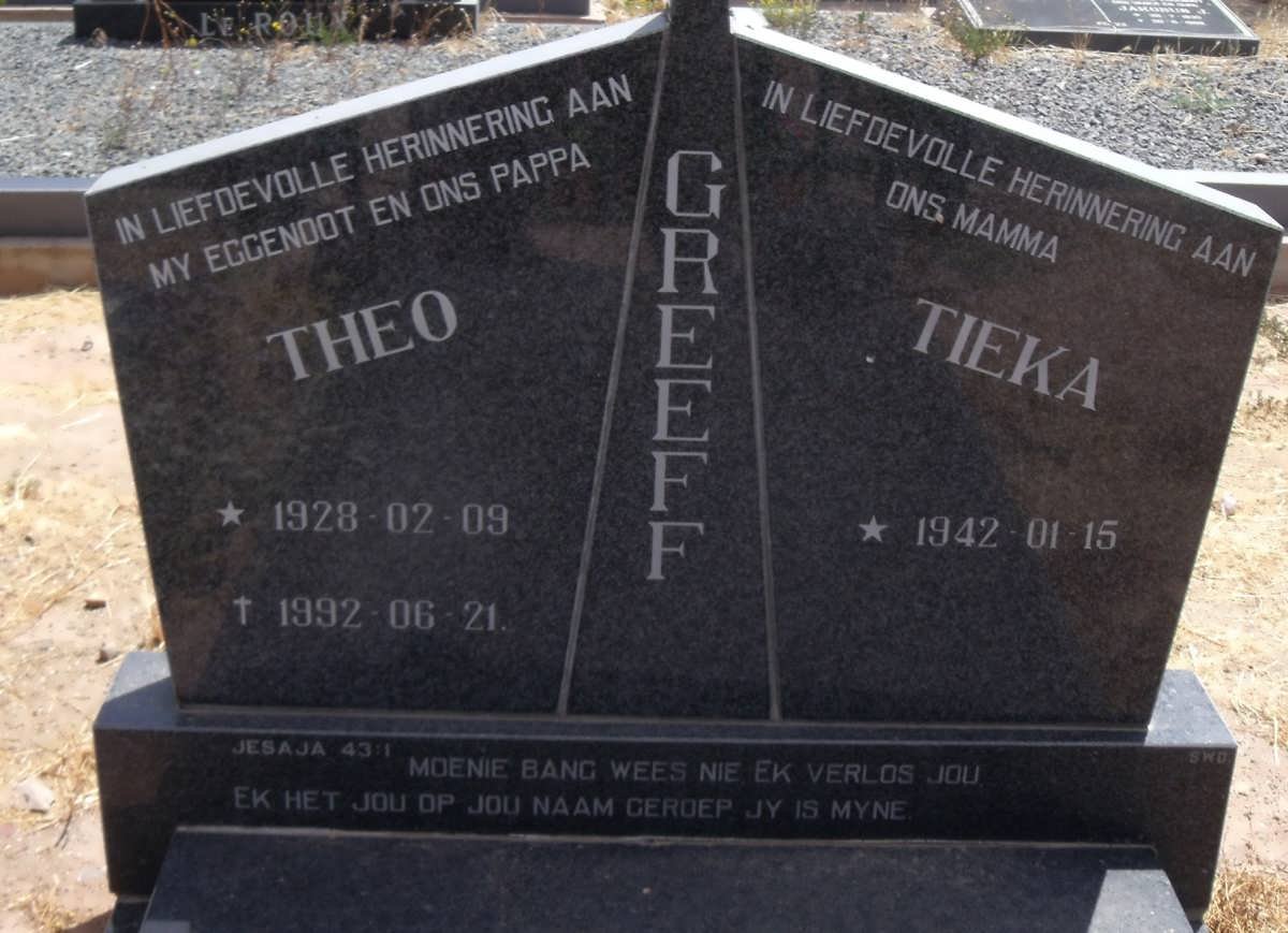 GREEFF Theo 1928-1992 &amp; Tieka 1942-