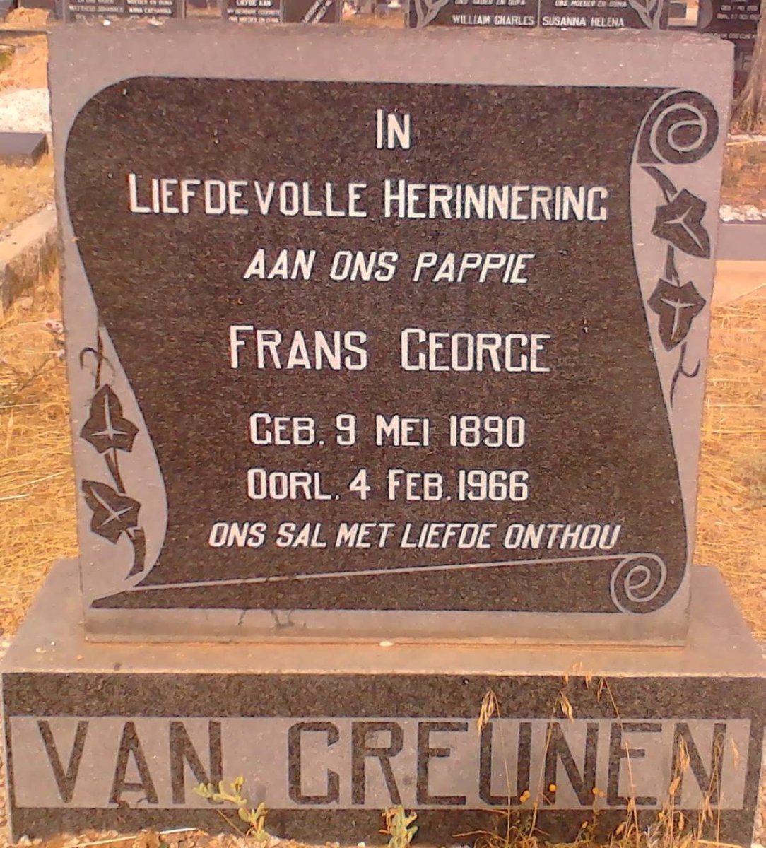 GREUNEN Frans George, van 1890-1966