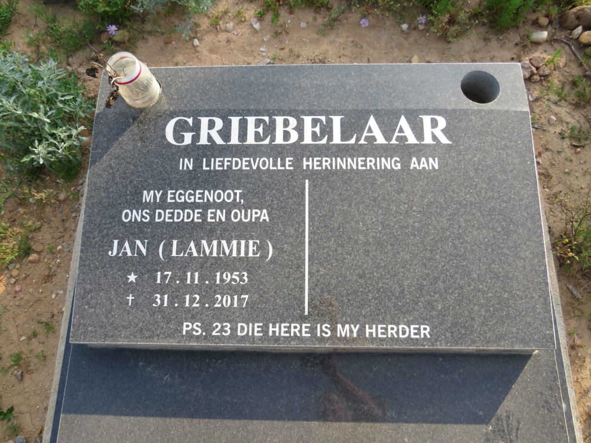 GRIEBELAAR Jan 1953-2017