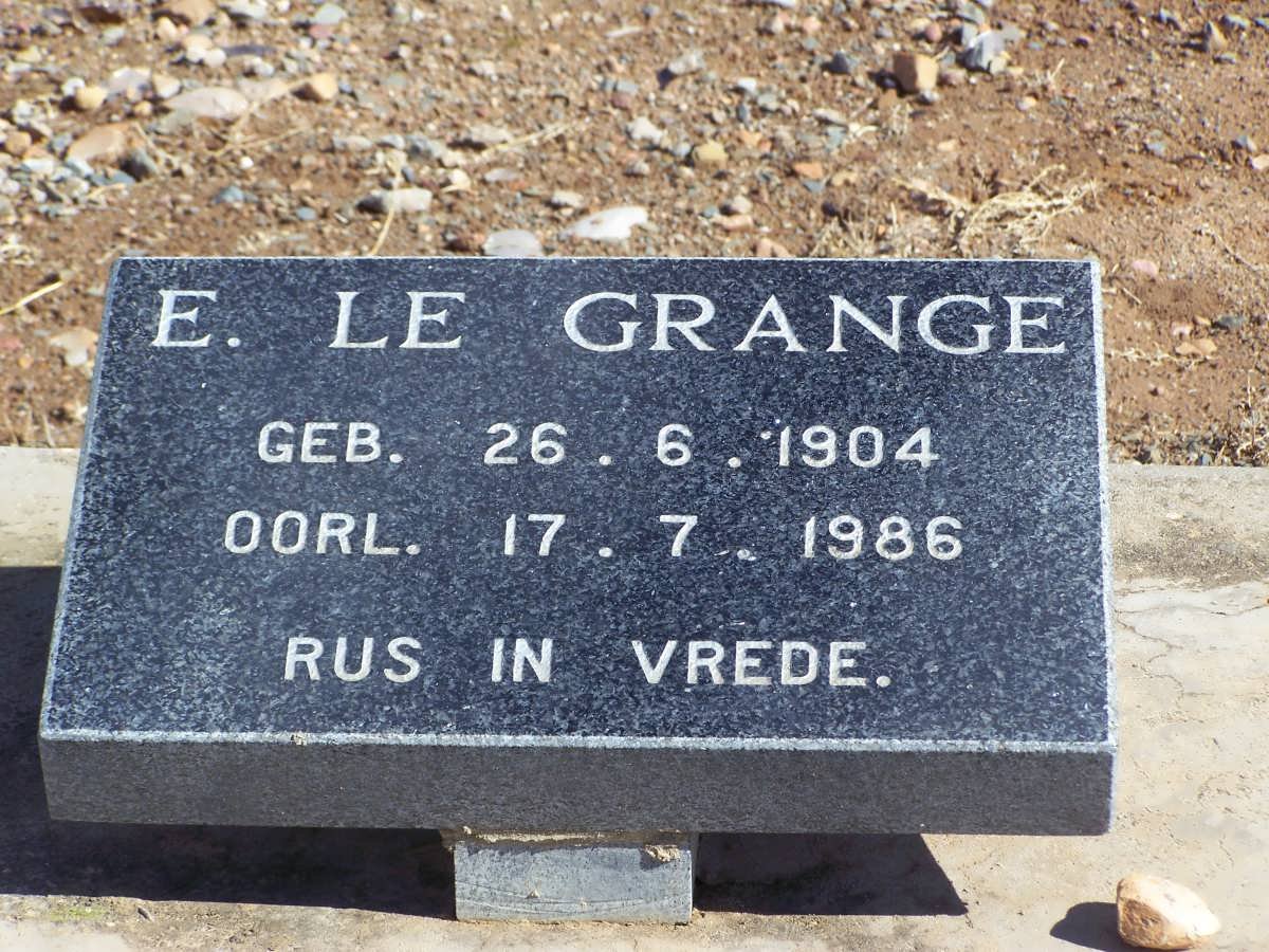 GRANGE E., le 1904-1986