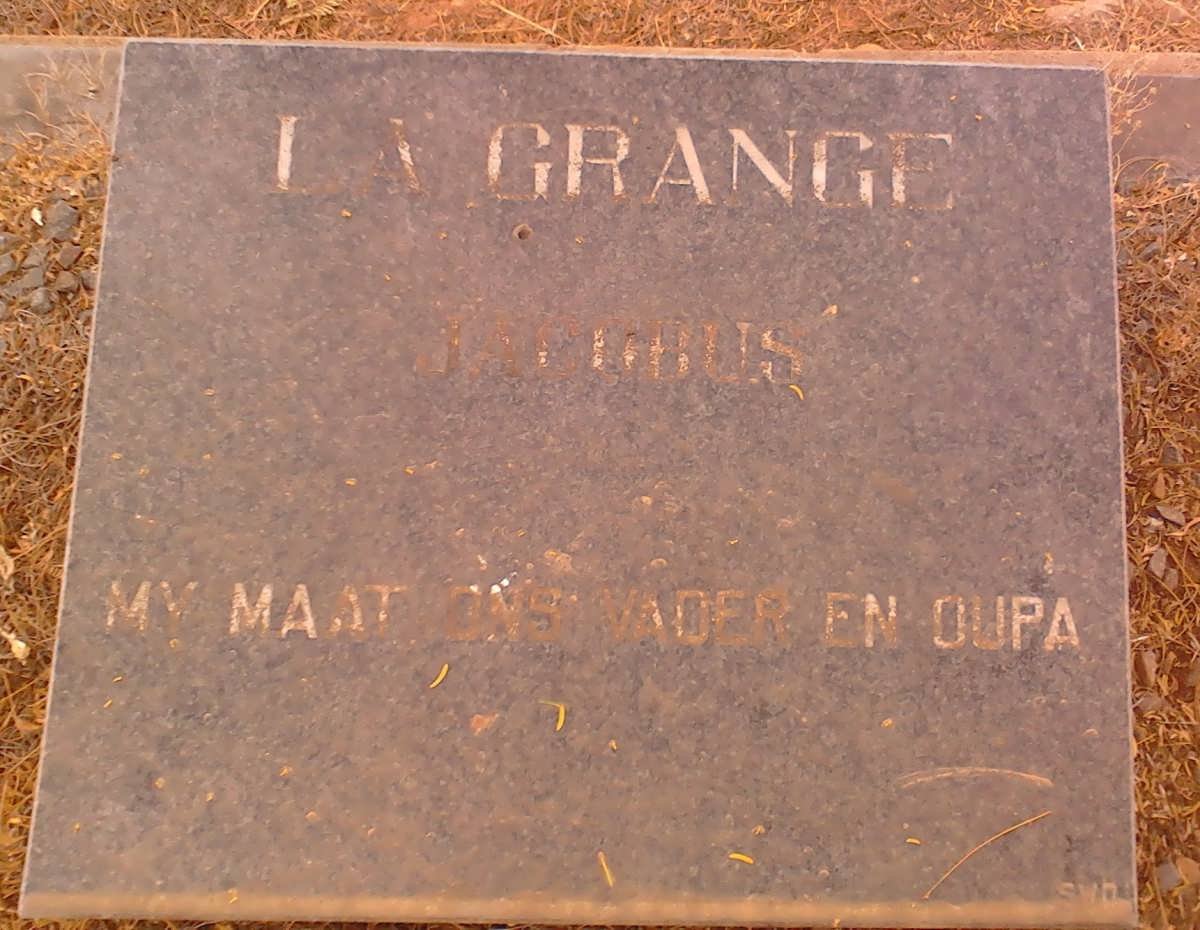 GRANGE Jacobus, la