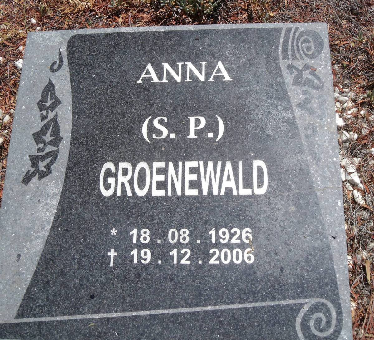 GROENEWALD S.P. 1926-2006