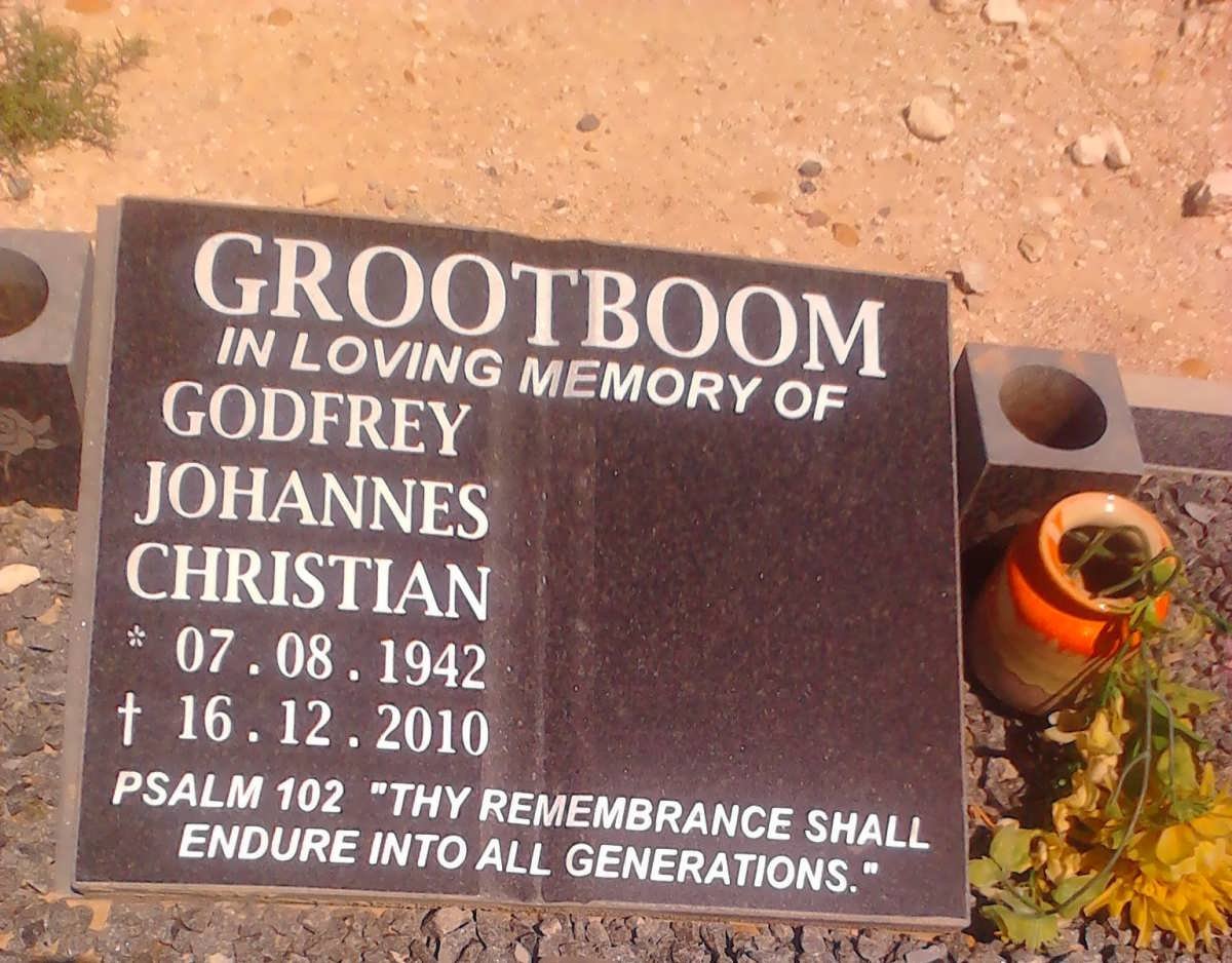 GROOTBOOM Godfrey Johannes Christian 1942-2010