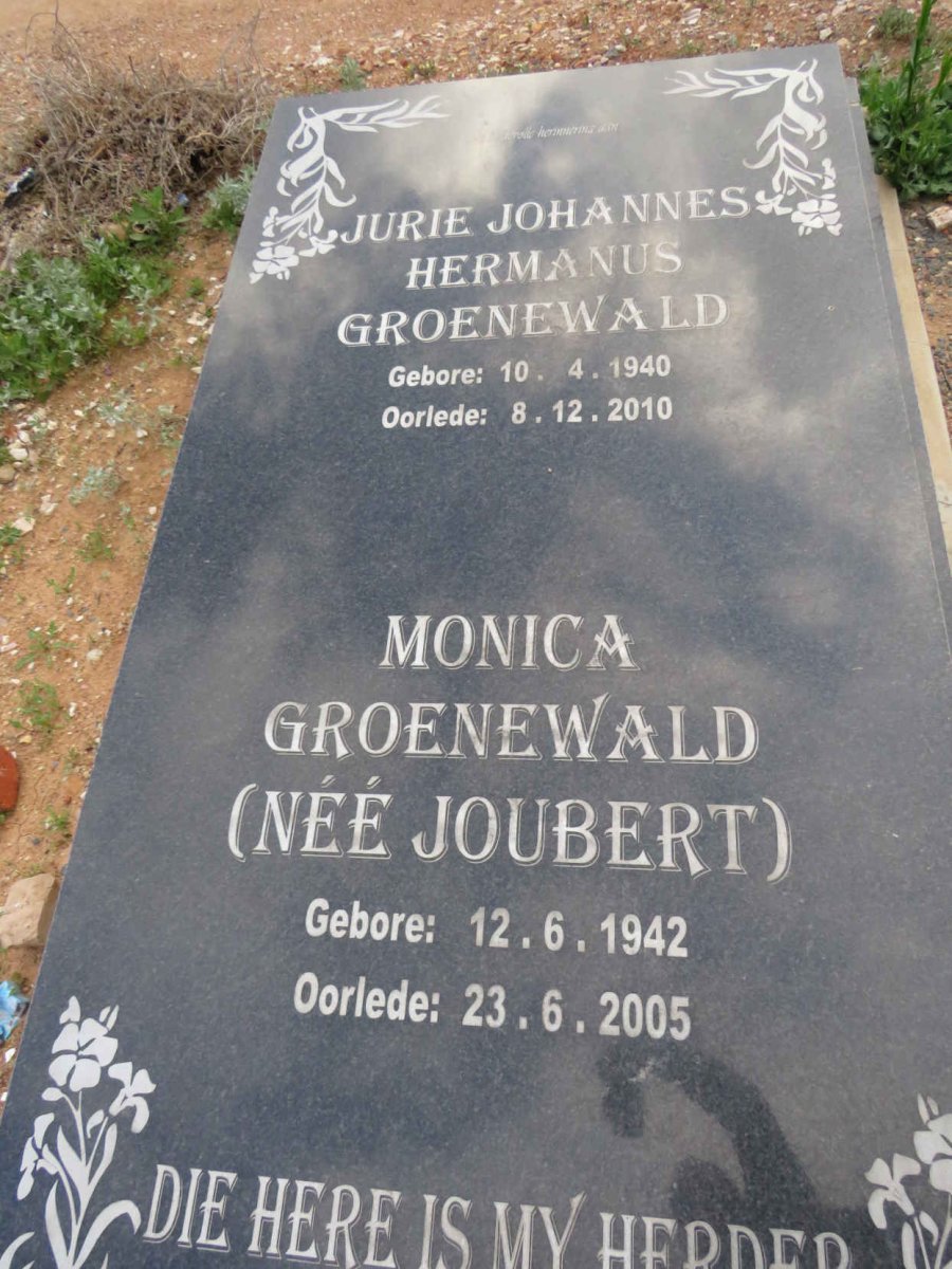 GROENEWALD Jurie Johannes Hermanus 1940-2010 & Monica JOUBERT 1942-2005