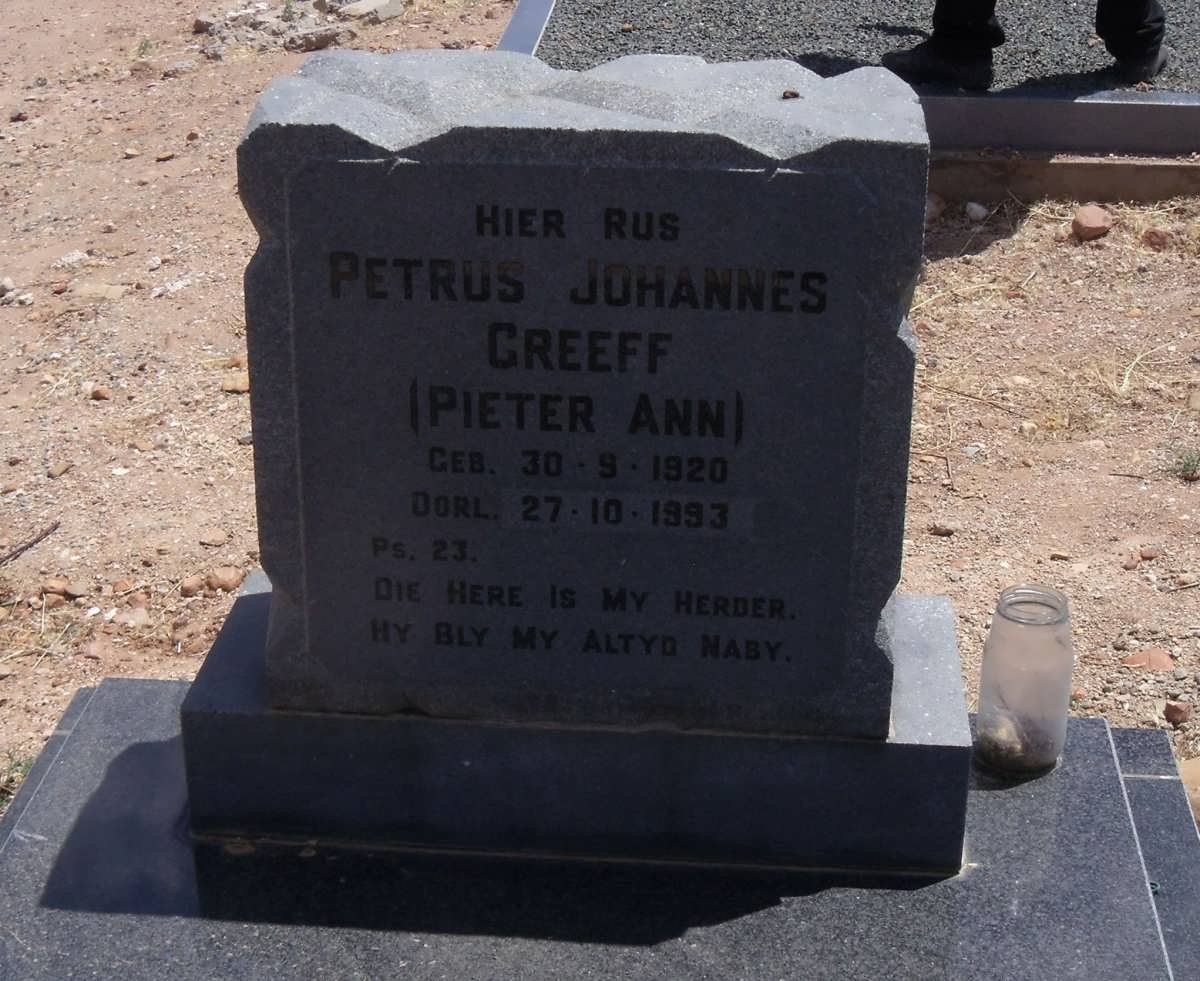 GREEFF Petrus Johannes 1920-1993