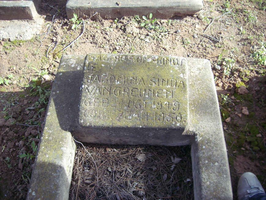 GREUNEN Jacomina Sinda, van 1949-1950