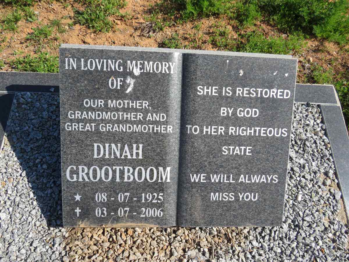 GROOTBOOM Dinah 1925-2006