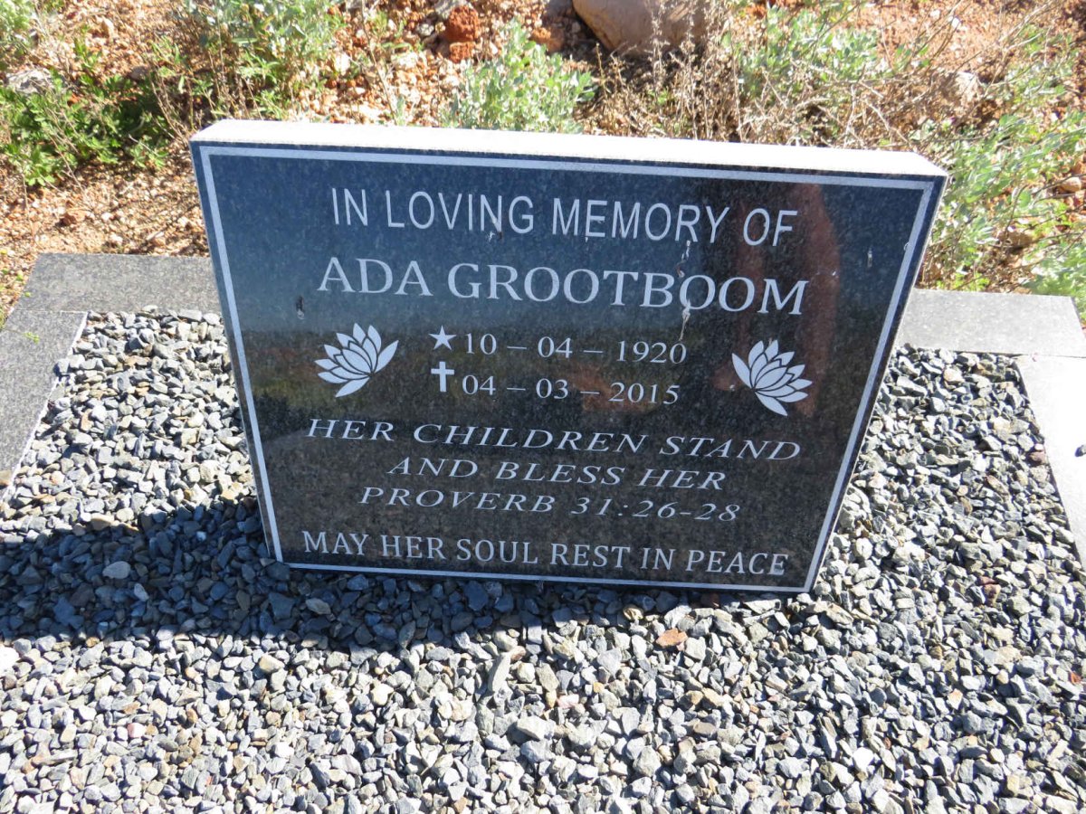 GROOTBOOM Ada 1920-2015