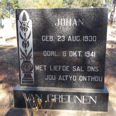 GREUNEN Johan, van 1930-1941
