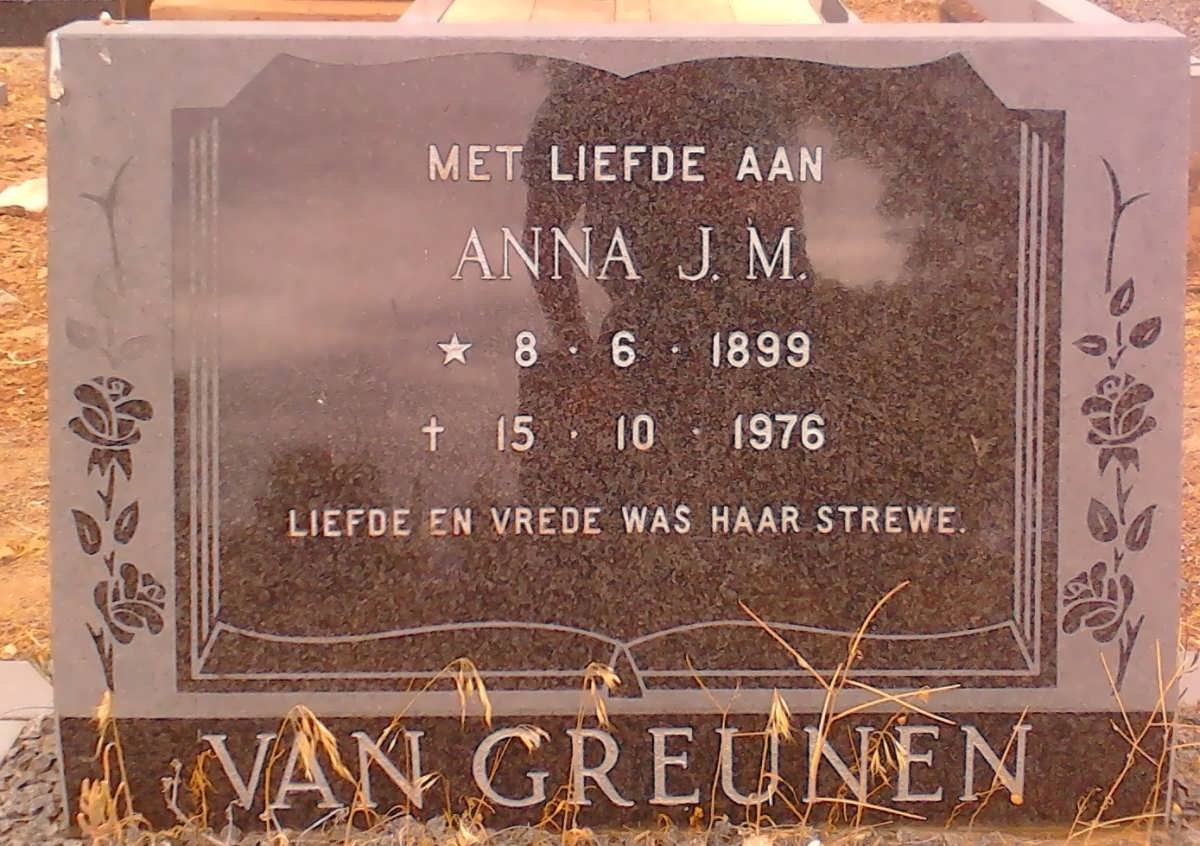 GREUNEN Anna J.M., van 1899-1976