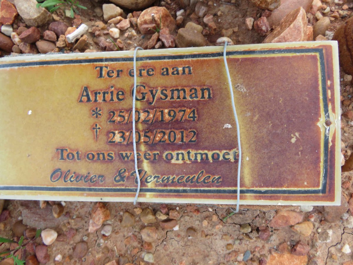 GYSMAN Arrie 1974-2012
