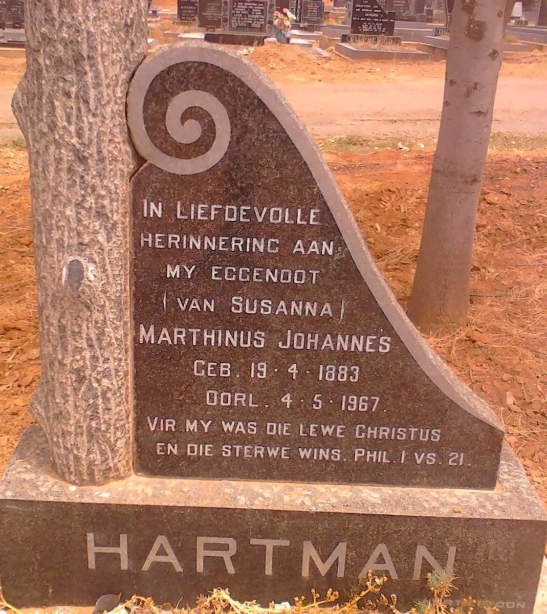 HARTMAN Marthinus Johannes 1883-1967