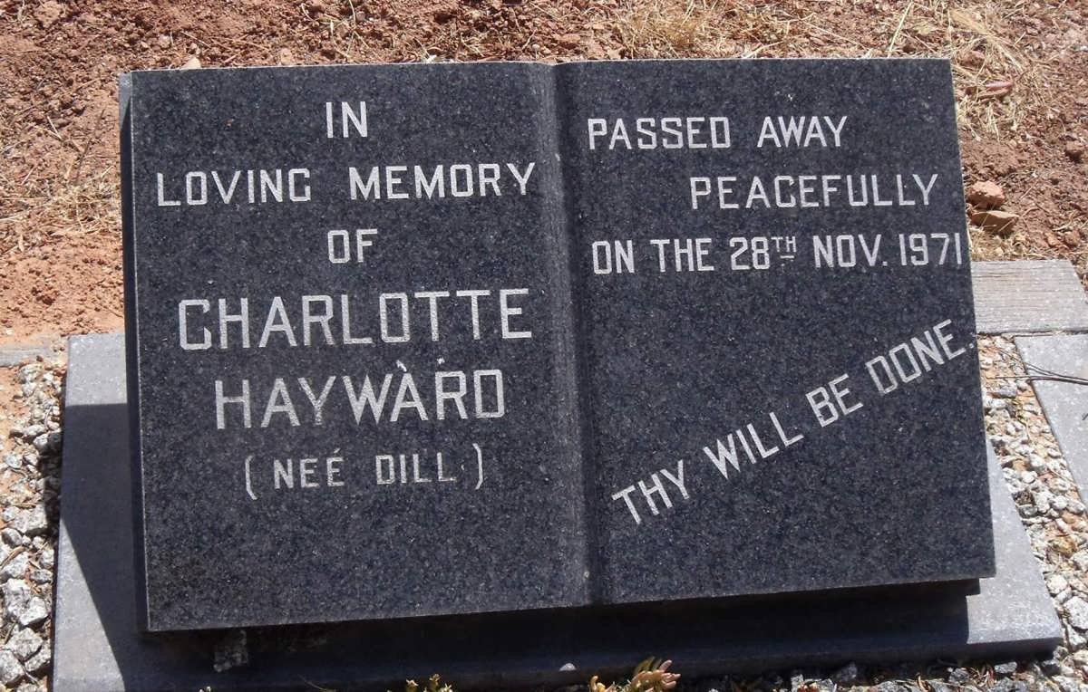 HAYWARD Charlotte nee DILL -1971
