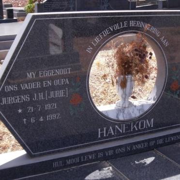 HANEKOM Jurgens J.H. 1921-1992