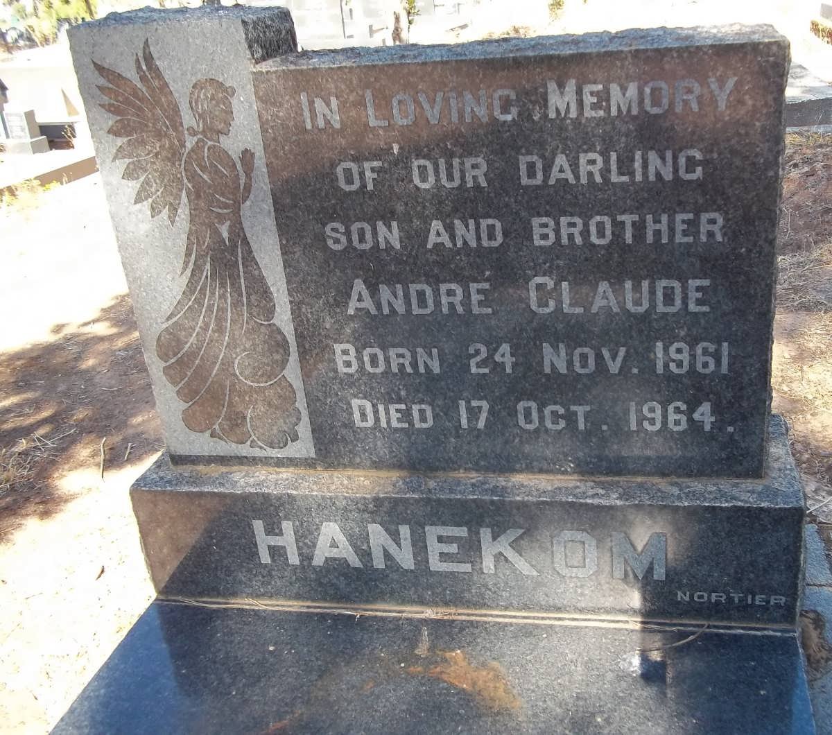 HANEKOM André Claude 1961-1964