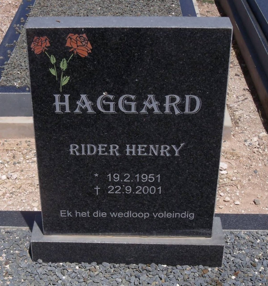 HAGGARD Rider Henry 1951-2001