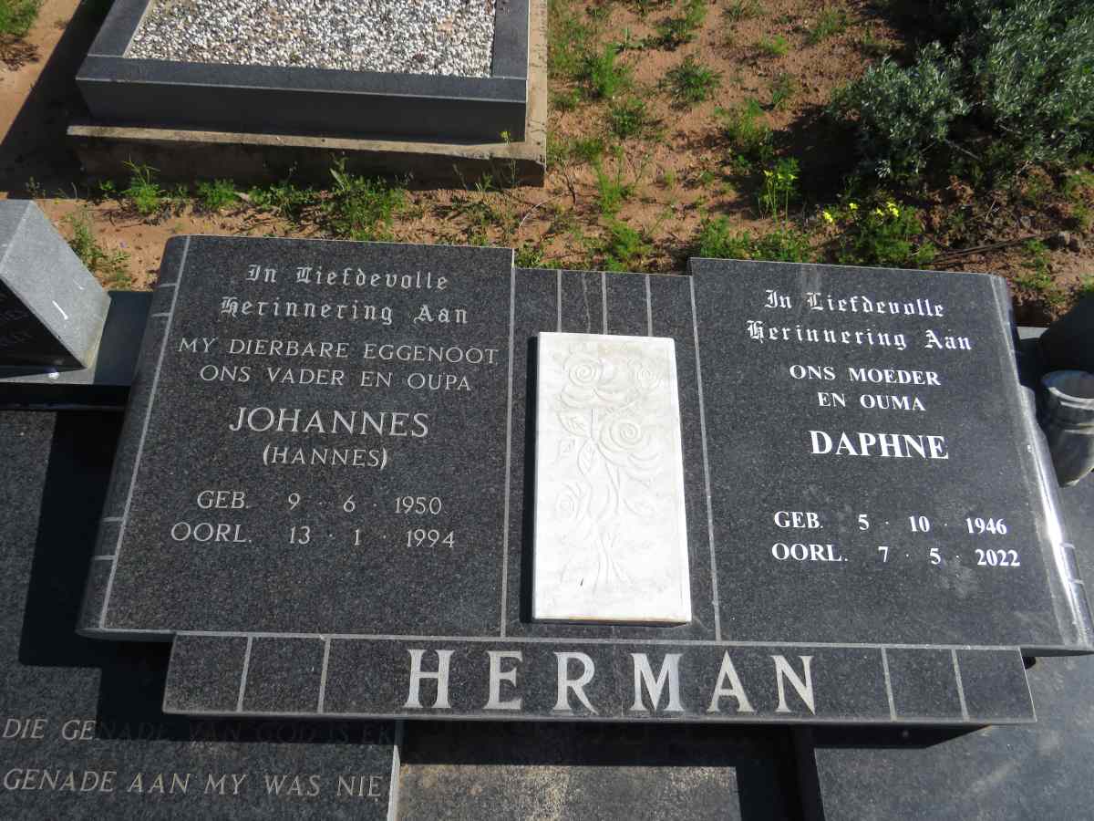 HERMAN Johannes 1950-1994 & Daphne 1946-2022