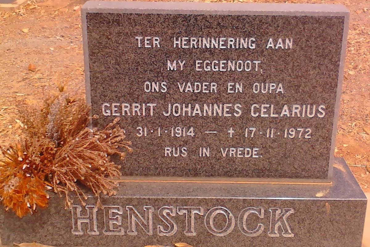 HENSTOCK Gerrit Johannes Celarius 1914-1972