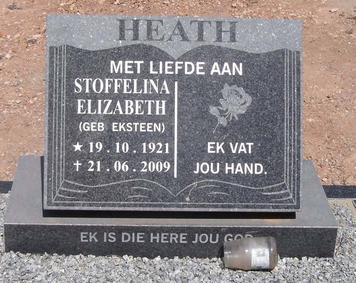 HEATH Stoffelina Elizabeth nee EKSTEEN 1921-2009